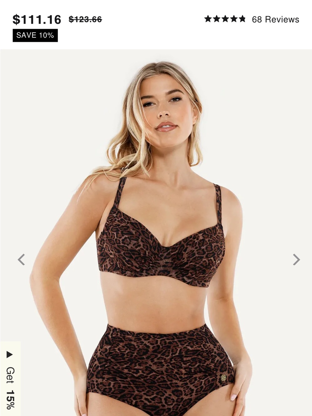 Popilush Shapewear Bikini Set Plus Sarong